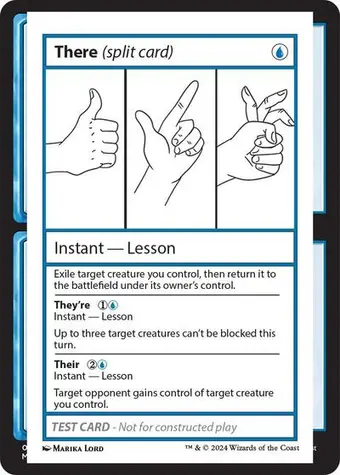 There (split card)