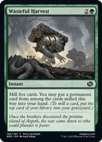 Wasteful Harvest