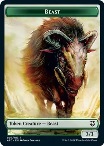 Beast // Dragon Spirit Double-Sided Token