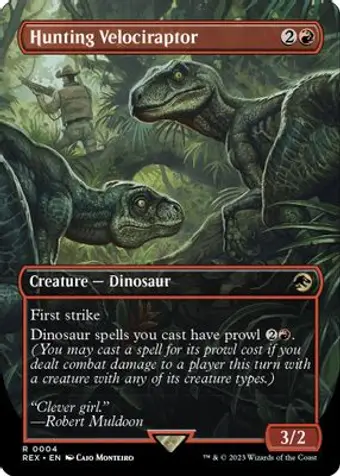 Hunting Velociraptor (Borderless)